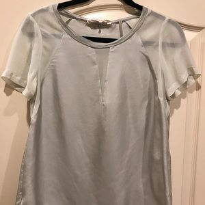 Silk silver Rebecca Taylor Top